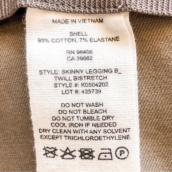 Theory Women's Skinny Legging Pants Dark Mushroom Size 10 - Picture 7 of 8